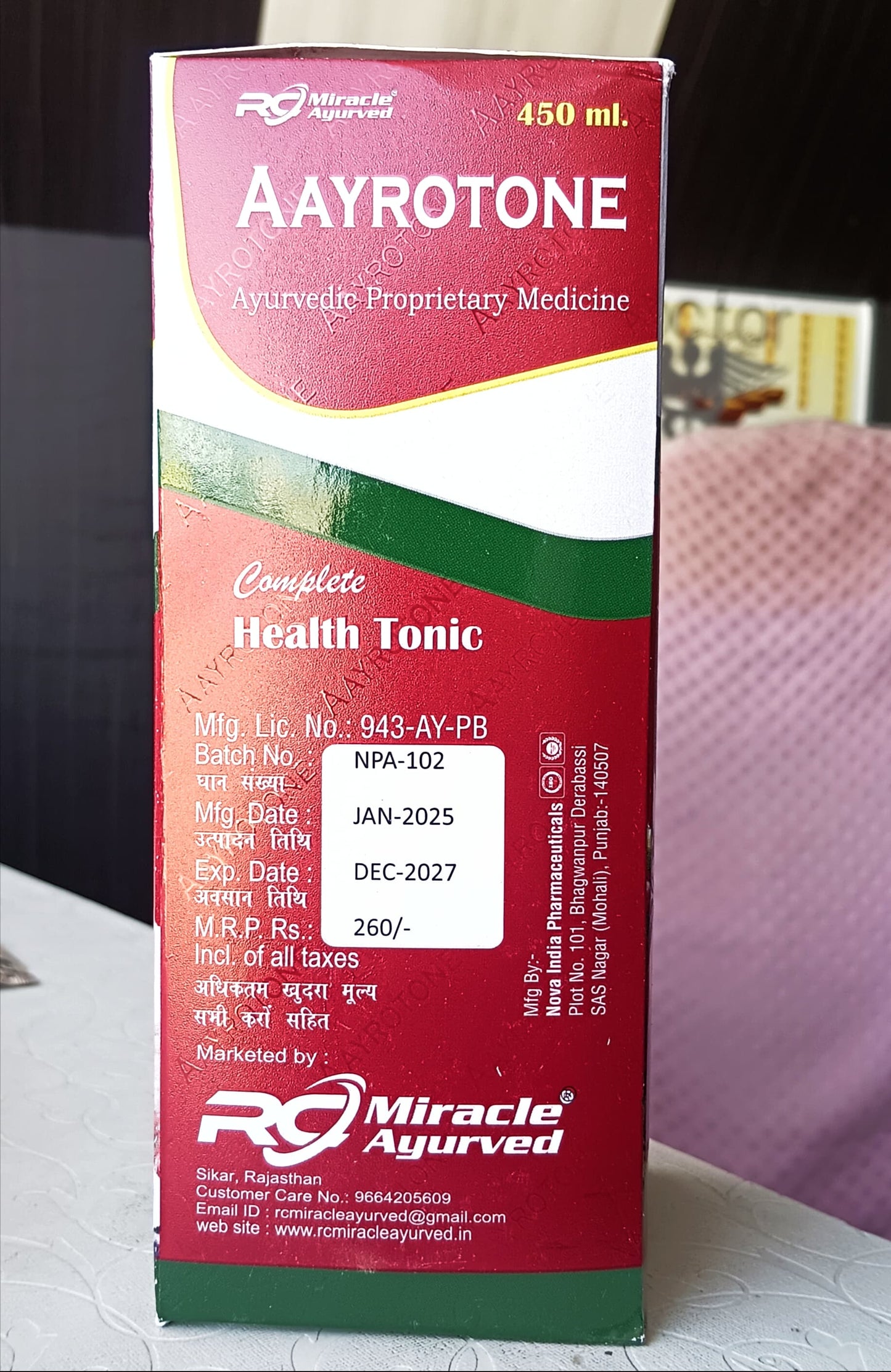 AAYROTONE
Ayurvedic Proprietary Medicine