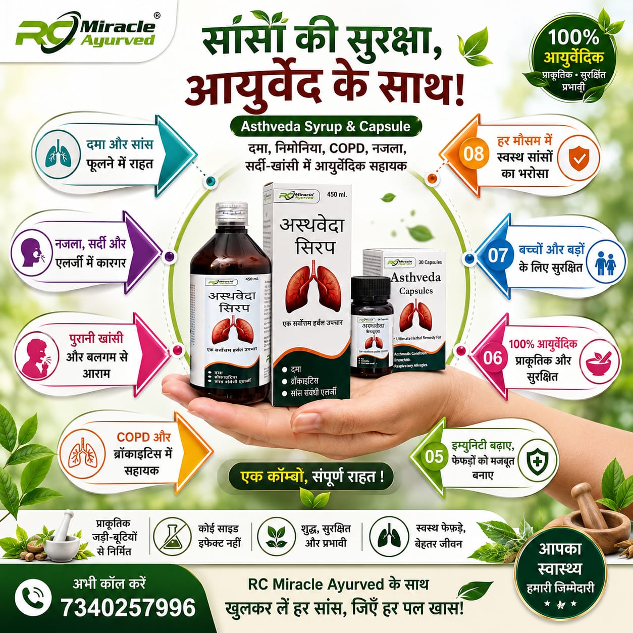 ASTHVEDA SYRUP & CAPSULES - AYURVED  RESPIRATORY CARE