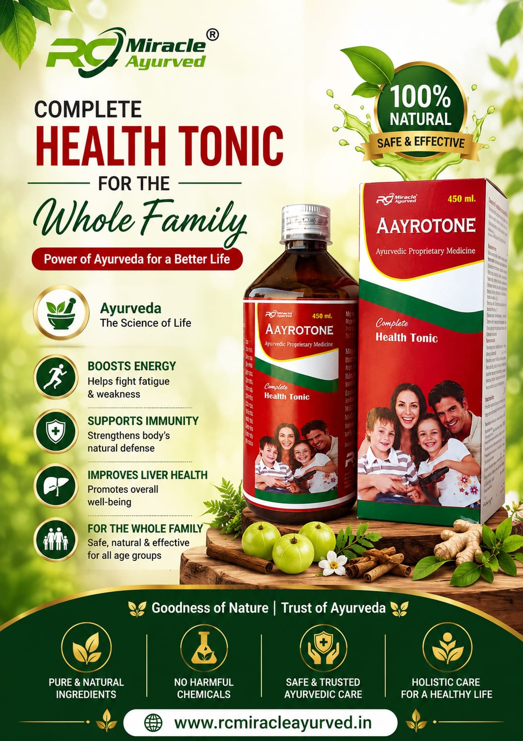 AAYROTONE
Ayurvedic Proprietary Medicine Pack of 2