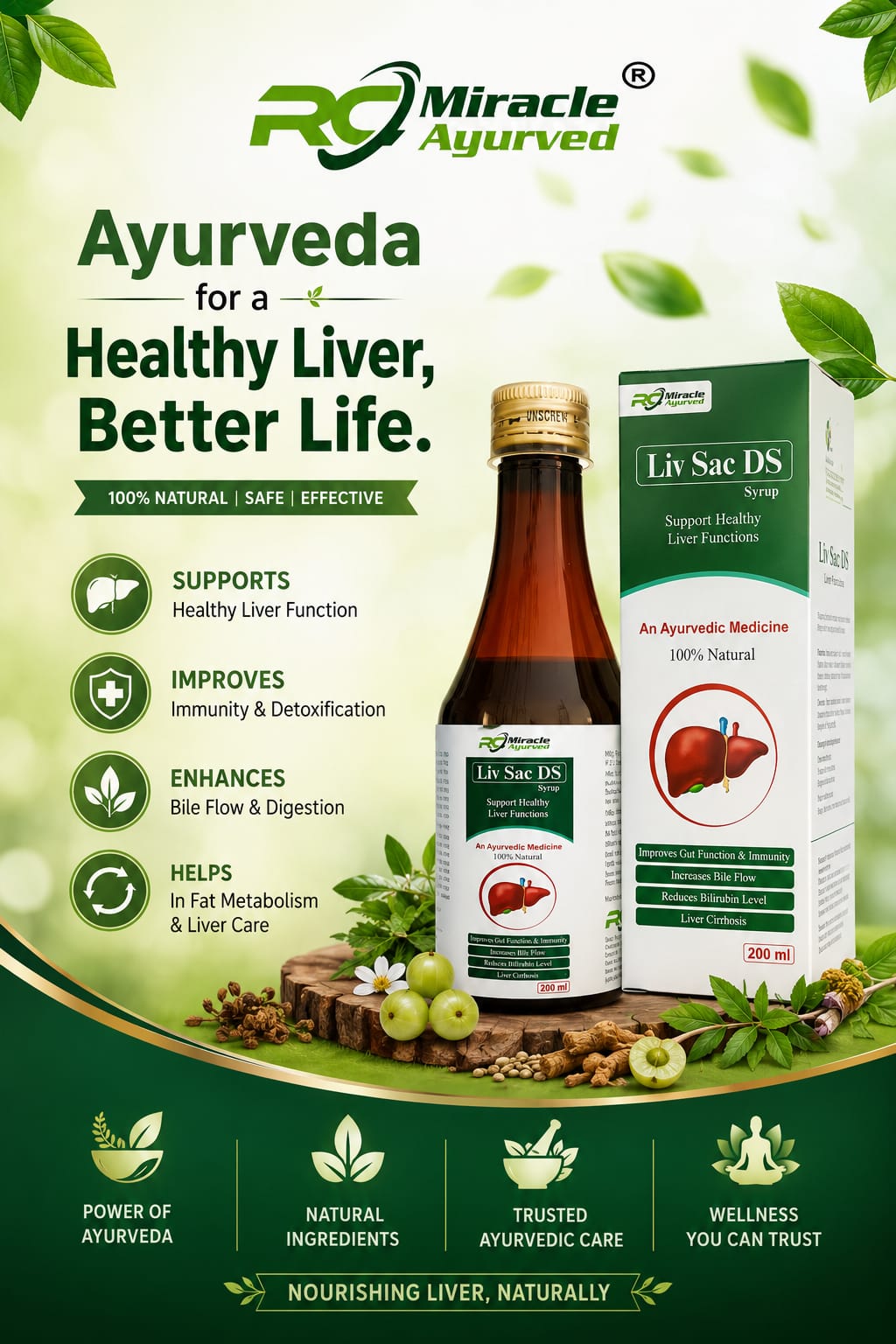 Liv Sac DS- Support Healthy
Liver Functions Pack of 3