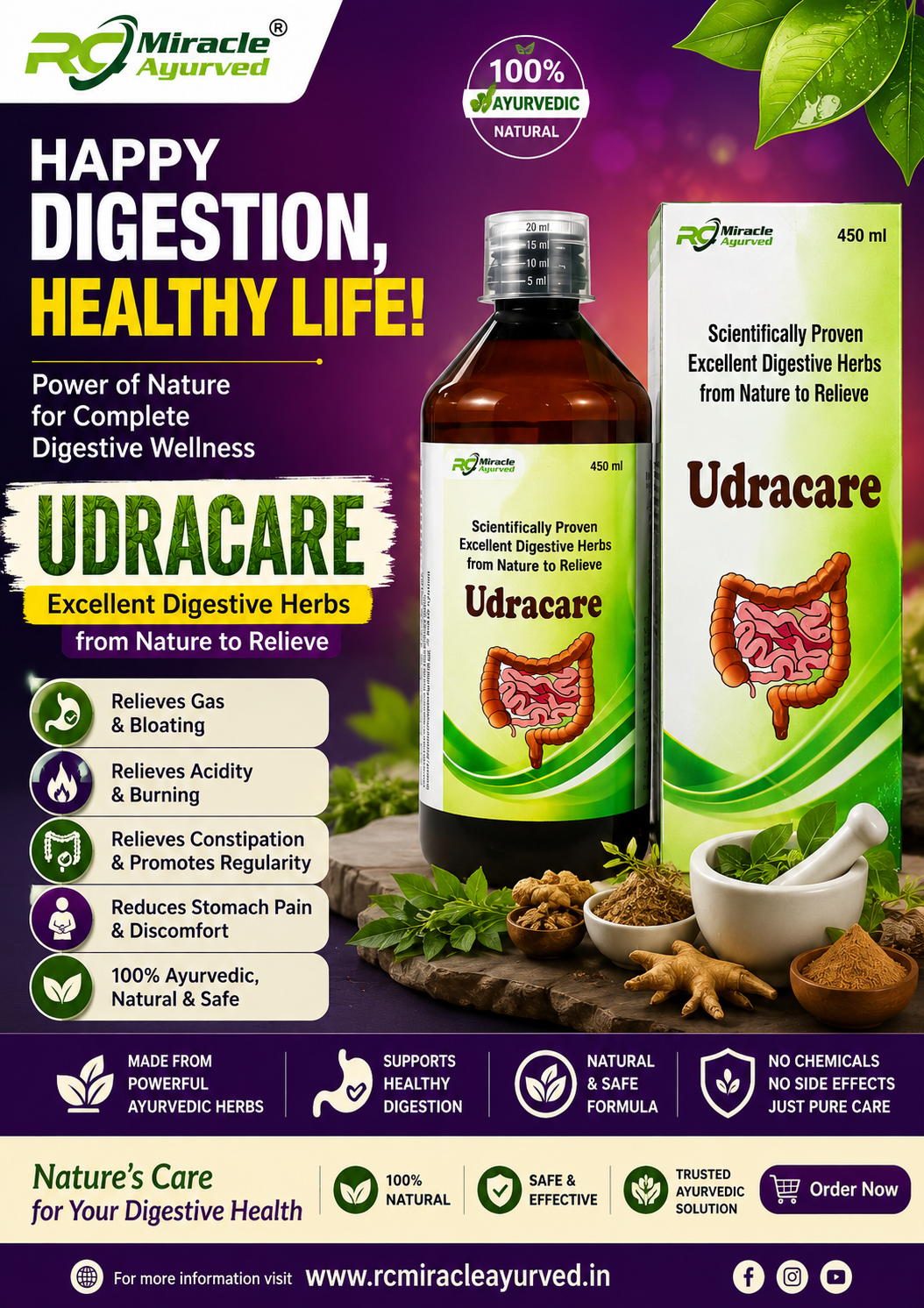 UDRACARE DIGESTIVE TONIC PACK OF 2
